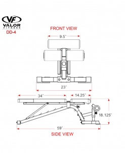 Valor Fitness Adjustable Utility Bench FID Equipment 12 Valor Fitness Adjustable Utility Bench FID Equipment