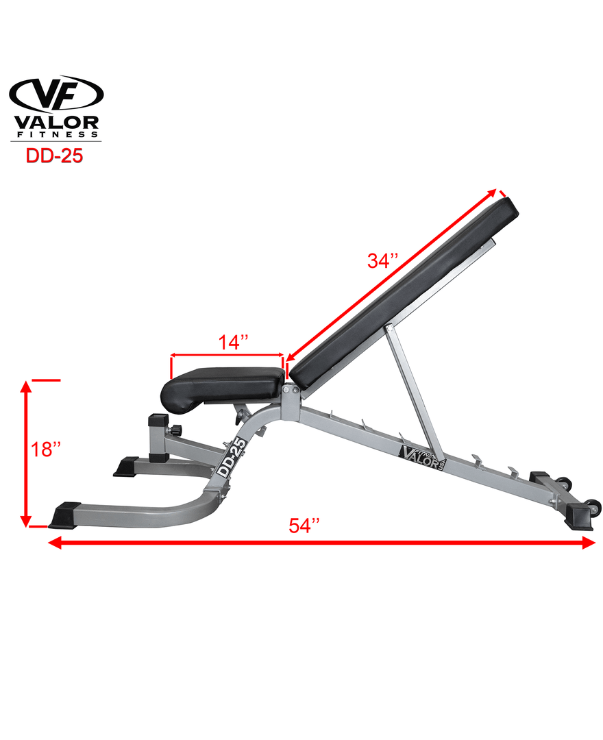 Valor Fitness Adjustable Utility Bench FID With Wheels Equipment 4 Valor Fitness Adjustable Utility Bench FID With Wheels Equipment