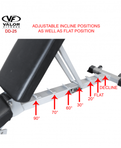 Valor Fitness Adjustable Utility Bench FID With Wheels Equipment 13 Valor Fitness Adjustable Utility Bench FID With Wheels Equipment