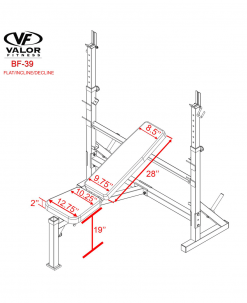 Valor Fitness FID Olympic Bench Equipment 10 Valor Fitness FID Olympic Bench Equipment