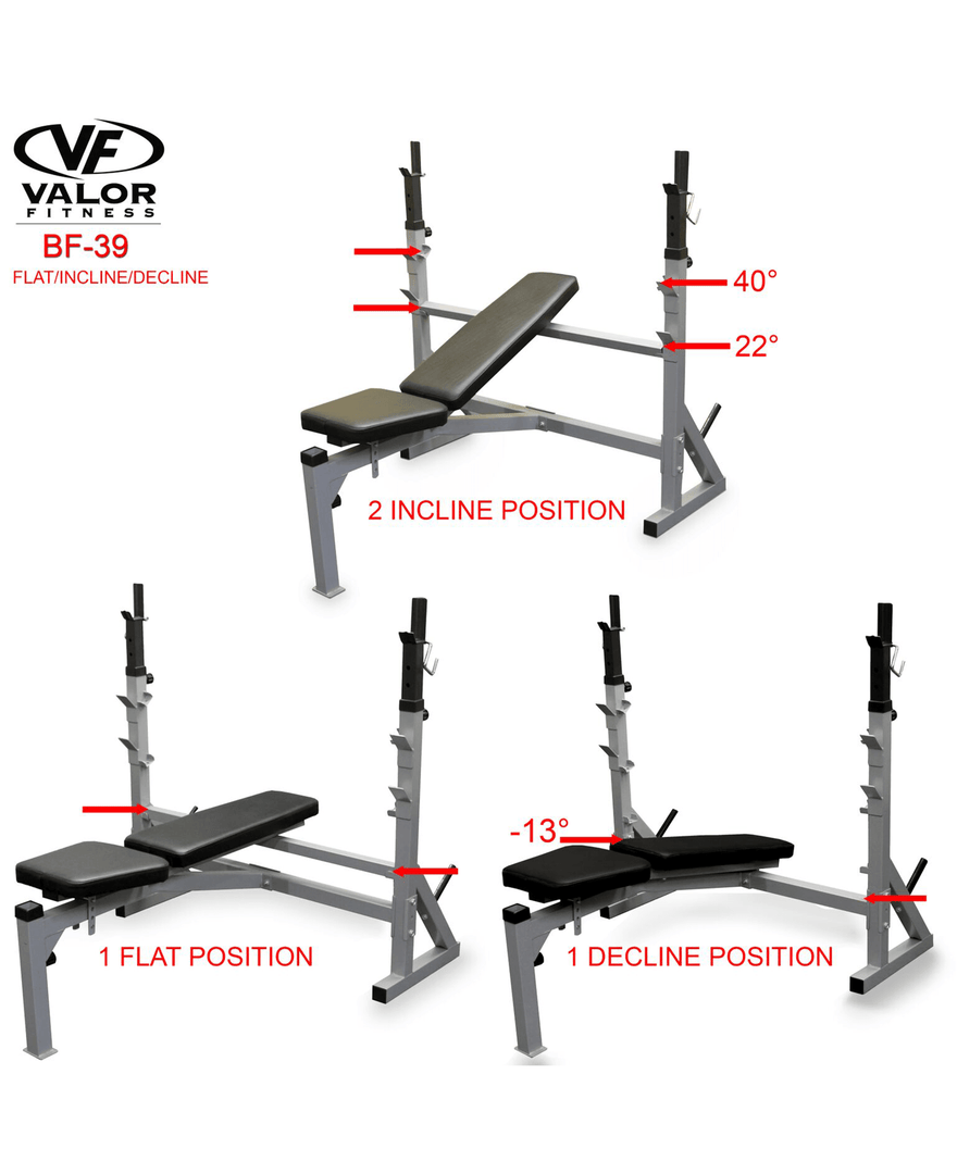 Valor Fitness FID Olympic Bench Equipment 9 Valor Fitness FID Olympic Bench Equipment
