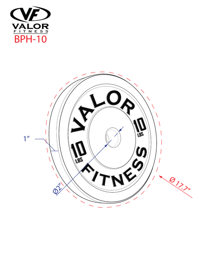 Valor Fitness Equipment HT Bumper Plate 4 Valor Fitness Equipment HT Bumper Plate