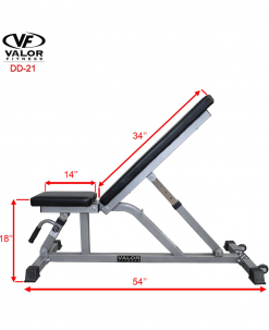 Valor Fitness Incline/Flat Utility Bench With Wheels Equipment
