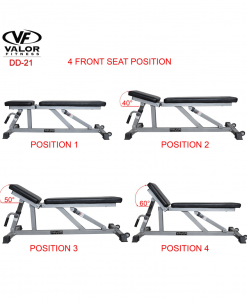 Valor Fitness Incline/Flat Utility Bench With Wheels Equipment