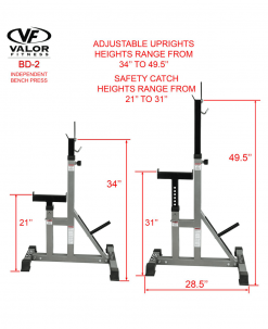 Valor Fitness Independent Bench Press Stands