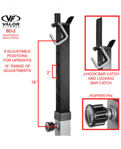 Valor Fitness Independent Bench Press Stands 11 Valor Fitness Independent Bench Press Stands