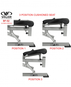 Valor Fitness Olympic Bench With Dual Positions Equipment