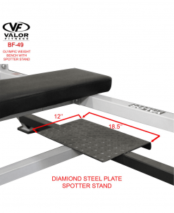 Valor Fitness Olympic Weight Bench With Spotter Stand