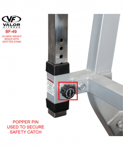 Valor Fitness Olympic Weight Bench With Spotter Stand