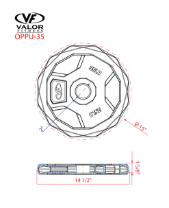 Valor Fitness Equipment PU Olympic Plate