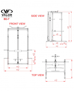 Valor Fitness Power Rack With Lat Pull Equipment