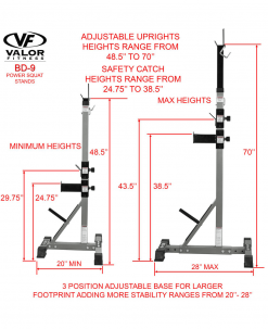 Valor Fitness Equipment Power Squat Stands