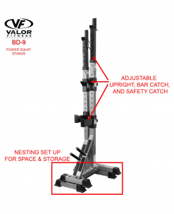 Valor Fitness Equipment Power Squat Stands