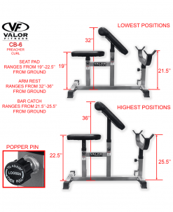Valor Fitness Equipment Preacher Curl