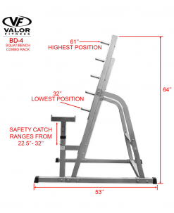 Valor Fitness Squat/Bench Combo Rack Equipment