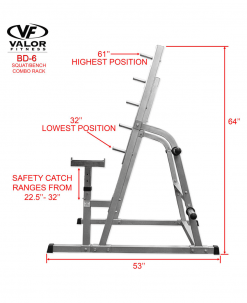 Valor Fitness Squat/Bench Combo Rack