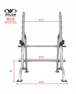Valor Fitness Squat/Bench Sawtooth Rack Equipment