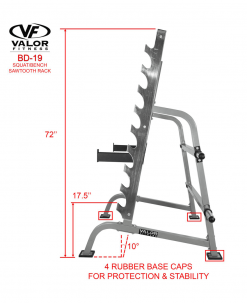 Valor Fitness Squat/Bench Sawtooth Rack Equipment