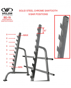Valor Fitness Squat/Bench Sawtooth Rack Equipment
