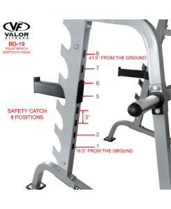 Valor Fitness Squat/Bench Sawtooth Rack Equipment