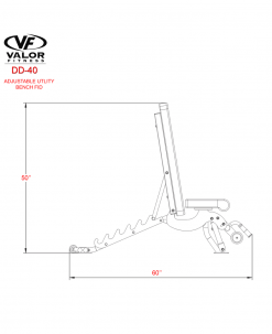 Valor Fitness Equipment ValorPRO Adjustable Utility Bench FID