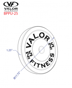 Valor Fitness ValorPRO Polyurethane Bumper Plate