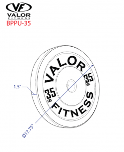 Valor Fitness ValorPRO Polyurethane Bumper Plate
