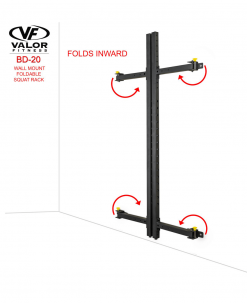 Valor Fitness Equipment Wall Mount Foldable Squat Rack 12 Valor Fitness Equipment Wall Mount Foldable Squat Rack