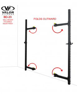 Valor Fitness Equipment Wall Mount Foldable Squat Rack 13 Valor Fitness Equipment Wall Mount Foldable Squat Rack