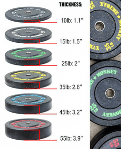 Xtreme Monkey Crumb Rubber Olympic Bumper Equipment