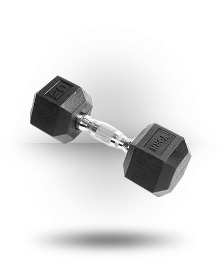 York Barbell Equipment Rubber Hex Dumbbell With Chrome Ergo Handle 3 York Barbell Equipment Rubber Hex Dumbbell With Chrome Ergo Handle