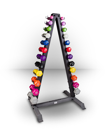 Body-Solid Rack & 12 Pairs Vinyl Dumbbells Equipment 3 Body-Solid Rack & 12 Pairs Vinyl Dumbbells Equipment