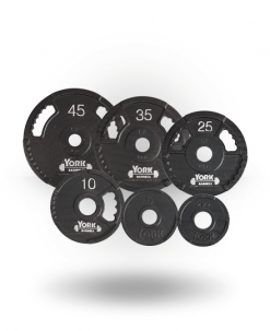 York Barbell Equipment G2 Olympic Dual Grip Thin Line Steel Plate