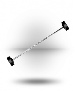 York Barbell Equipment Rubber Fixed Pro Straight Barbell