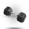 York Barbell Equipment Rubber Hex Dumbbell With Chrome Ergo Handle 1 York Barbell Equipment Rubber Hex Dumbbell With Chrome Ergo Handle