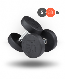 Body-Solid Rubber Pro-Style Dumbbell Set Equipment