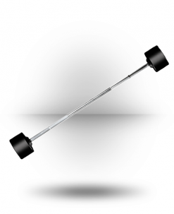 York Barbell Equipment Rubber Fixed Pro Straight Barbell