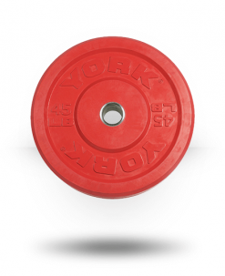 York Barbell Solid Rubber Training Color Bumper Plate (lb) Equipment