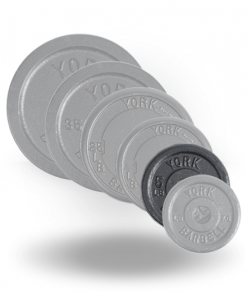 York Barbell Equipment 1 Inch Std Contour Cast Iron Plate