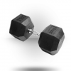 York Barbell Rubber Hex Dumbbell With Chrome Ergo Handle Equipment 1 York Barbell Rubber Hex Dumbbell With Chrome Ergo Handle Equipment
