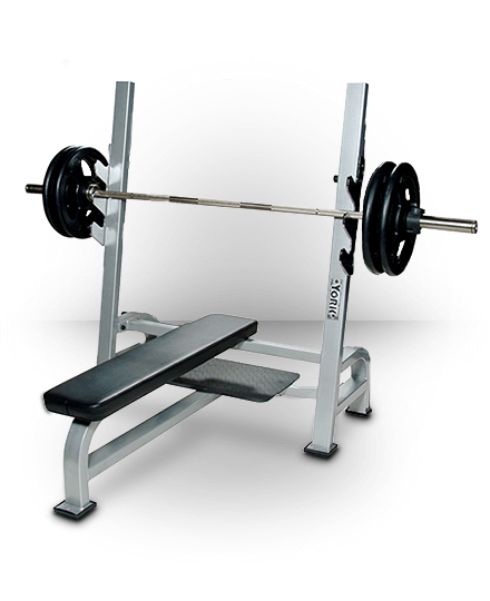 York Barbell Equipment Olympic Flat Bench With Gun Racks 3 York Barbell Equipment Olympic Flat Bench With Gun Racks