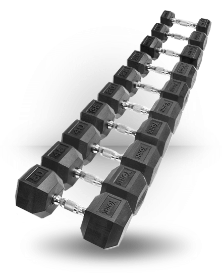 York Barbell Equipment Rubber Hex Dumbbell With Chrome Ergo Handle Set 3 York Barbell Equipment Rubber Hex Dumbbell With Chrome Ergo Handle Set