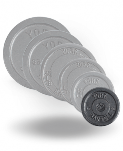 York Barbell 1 Inch Std Contour Cast Iron Plate