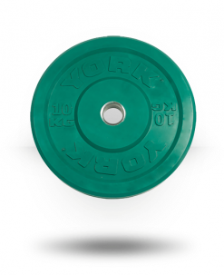 York Barbell Equipment Solid Rubber Training Color Bumper Plate (kg)