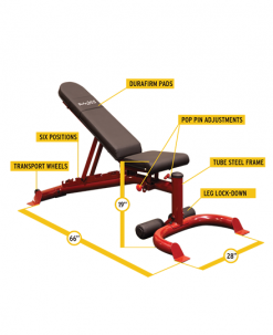 Body-Solid Equipment Flat Incline Decline Bench