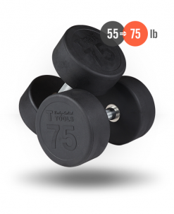 Body-Solid Rubber Pro-Style Dumbbell Set Equipment