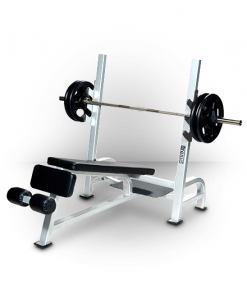 York Barbell Olympic Decline Bench With Gun Racks Equipment
