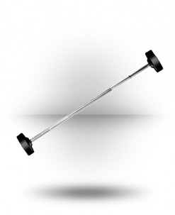 York Barbell Rubber Fixed Pro Straight Barbell