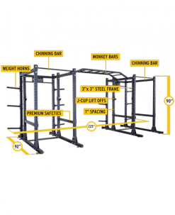 Body-Solid Double Extended Power Rack Package Equipment