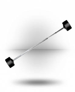 York Barbell Equipment Rubber Fixed Pro Straight Barbell